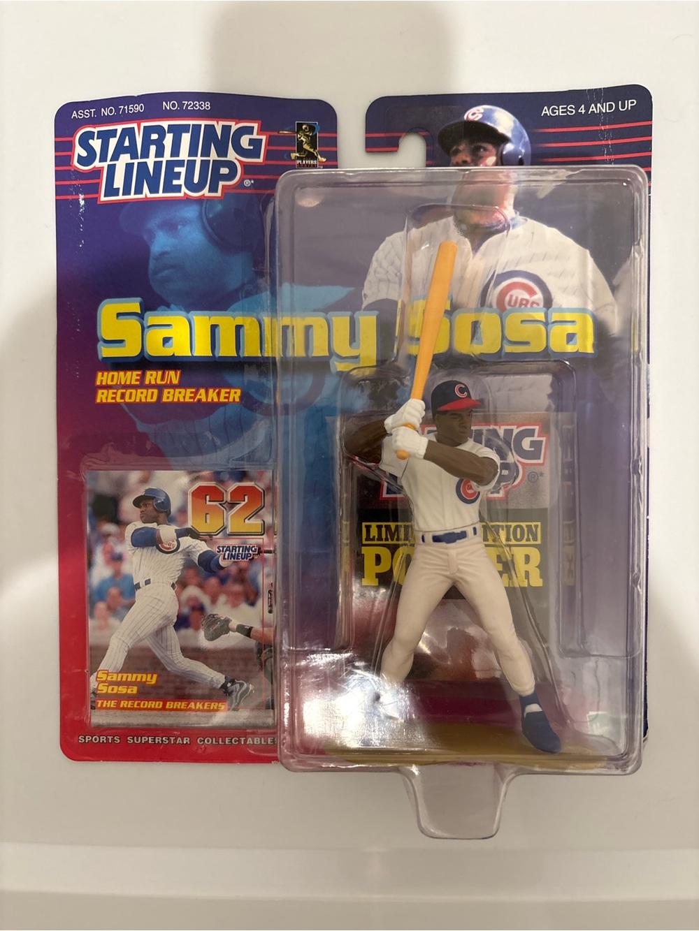 Vintage 90s Sammy Sosa Chicago Cubs White Baseball Figure Starting Lineup